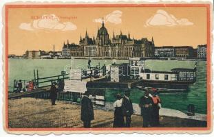 Budapest - 32 db régi városképes lap, Országház, egyiken So. Stpl