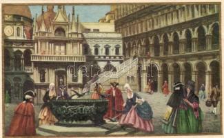Barocco Veneziano, Palazzo Ducale / palace, Italian art postcard, G. Scarso s: Bertani