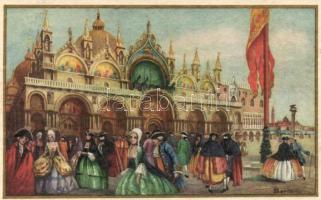 Barocco Veneziano, Piazza San Marco; Italian art postcard, G. Scarso s: Bertani