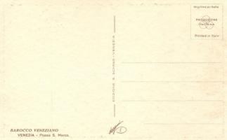 Barocco Veneziano, Piazza San Marco; Italian art postcard, G. Scarso s: Bertani