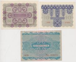 Osztrák-Magyar Bank 1922. 1K + 2K + 10K + 20K + 100K T:I-II-