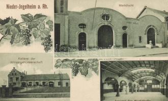 Nieder-Ingelheim; market hall, wine cellar