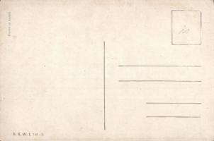 5 db RÉGI humoros tacskó kutyás művészlap / 5 unused pre-1945 humourous art postcards with dogs (Dac...