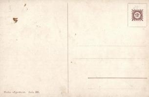 5 db RÉGI humoros tacskó kutyás művészlap / 5 unused pre-1945 humourous art postcards with dogs (Dac...