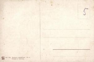 5 db RÉGI humoros tacskó kutyás művészlap / 5 unused pre-1945 humourous art postcards with dogs (Dac...