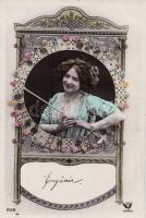 6 darabos romantikus francia képeslap sorozat a századforduló éveiből / series of 6 romantic French ...