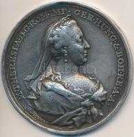 Habsburg Birodalom 1767. Mária Terézia fekete himlőből való felépülése Ag emlékérem. M. THERESIA D. G. ROM. IMP. GER. HVNG. & BOH. RE. A. A. - A. WIDEMAN / DEO CONSERVATORI AUGUSTAE - CEREDDITAM PATRIAE MAT REM 22 IVLII MDCCLXVII Szign.: Anton Franz Wideman (33.54g/46mm) T:2- Habsburg Monarchy 1767. Commemorating the Recovering from pock of Maria Theresia Ag commemorative medallion. Sign.: Anton Franz Wideman (33.54g/46mm) C:VF Montenuovo 1976.