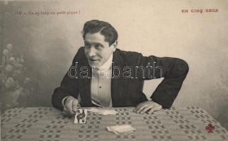 'En cinq sec' 4 darabos francia kártyás képeslap sorozat a századforduló éveiből / series ...