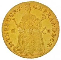 1754KB Dukát Au Mária Terézia Körmöcbánya (3.49g) T:2,2- Hungary 1754. Ducat Au Maria Theresia Kremnitz (3.49g) C:XF,VF Unger III.: 1213a, Huszár: 1652.