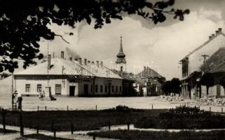 1956 Nagymegyer, Calovo (B/W modern postcard)