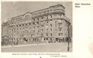 Vienna, Wien II. Hotel Dianabad, advertisement (fa)