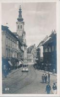 Graz, Annenstrasse, tram, church (fa)