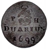 1699KB Duarius Ag "I. Lipót" (0.41g) T:2-
Hungary 1699. Duarius Ag "Leopold" Kre...