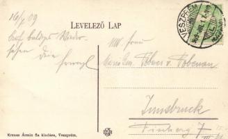 Veszprém, Színház és Korona szálló; Krausz Ármin fia kiadása