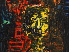 Kornis György (1927-2011): Arcok. Olaj, farost, jelzett, keretben, 24×30 cm