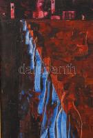 Kornis György (1927-2011): Arcok. Olaj, farost, jelzett, keretben, 24×30 cm