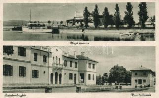 Balatonboglár, hajóállomás, vasútállomás (fa)