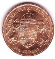 1908. 100K Au 33,875g utánveret T:1