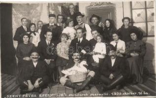 1932 Mohács, Szent Péter esernyője színdarab szereplői, photo