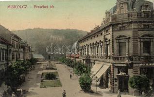 Miskolc, Erzsébet tér, gyógyszertár; Grünwald Ignác kiadása