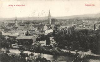 Kolozsvár a Fellegvárból; kiadja Schuster Emil díszműkereskedése / citadel view (Rb)