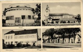 Nagysurány, Vasútállomás, fürdő / railway station, spa