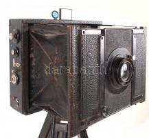 cca 1900 C.P. Goerz Ango összecsukható fényképezőgép, Dragor 1:6,8 F=180mm objektívvel. Uher Ödön fo...