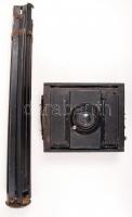 cca 1900 C.P. Goerz Ango összecsukható fényképezőgép, Dragor 1:6,8 F=180mm objektívvel. Uher Ödön fo...