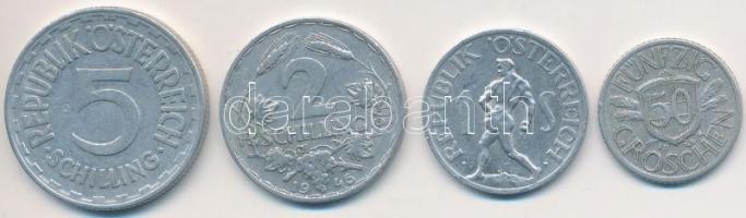 Ausztria 1946-1952. 50Gr-5Sch (4xklf) T:2 Austria 1946-1952. 50 Grosche - 5 Schilling (4xdiff) C:XF