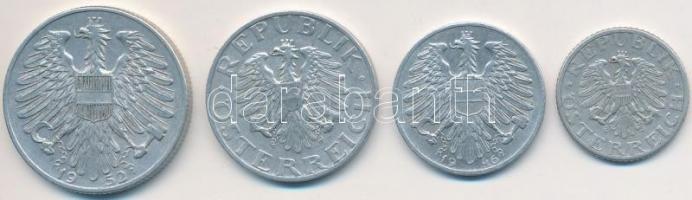 Ausztria 1946-1952. 50Gr-5Sch (4xklf) T:2
Austria 1946-1952. 50 Grosche - 5 Schilling (4xdiff) C:XF