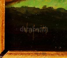 Vojnits Attila (1956-): Őrségben. Olaj, farost, jelzett, keretben, 40×30 cm