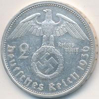 Német 3. Birodalom 1936G 2M Ag "Hindenburg" T:2-
German Third Reich 1936G 2 Mark Ag "...