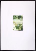 Rádler Elvira: Árnyalatok. Olaj, papír, hátul jelzett, 15×9 cm