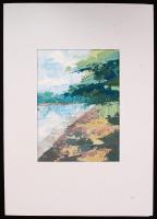 Rádler Elvira: Árnyalatok II. Olaj, papír, hátul jelzett, 19×14 cm