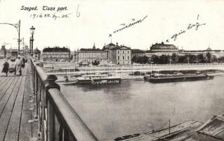 Szeged, Tisza part, hajók