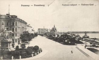 Pozsony, Pressburg, Bratislava; Fadrusz rakpart / quay