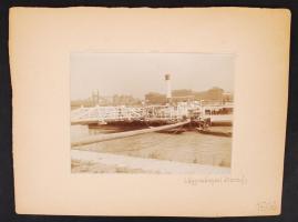 1916 DDSG lágymányosi állomás, 11x8 cm, karton 19x14 cm