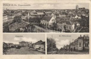 Tulln an der Donau, St. Pöltnerstrasse, Hauptplatz /  street, main square (wet damage