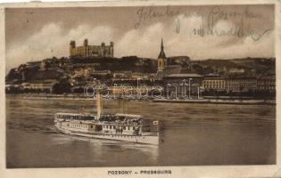 Pozsony, castle, steamship (small tear)