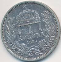 1893KB 1K Ag "Ferenc József" T:2,2-
Unger III.: 1495., Adamo K5., Huszár 2203