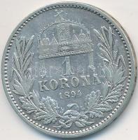 1894KB 1K Ag "Ferenc József" T:2-
Unger III.: 1495., Adamo K5., Huszár 2203