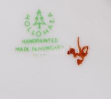 Hollóházi hattyú, kézzel festett, jelzett, apró máz hiba, m:23 cm, h:22 cm