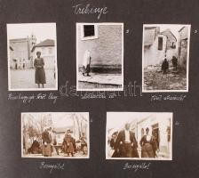 cca 1930 Olaszország egy utazás képei, kb 150 db fotó képaláírásokkal, albumban, sok mozgalmas képpe...