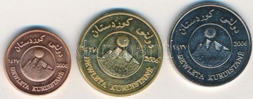 Kurdisztán 2006. 25D + 50D + 100D T:1 Kurdistan 2006. 25 Dinars + 50 Dinars + 100 Dinars C:UNC