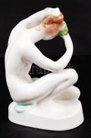 Aquincumi akt, kézzel festett, jelzett, hibátlan, m:13 cm