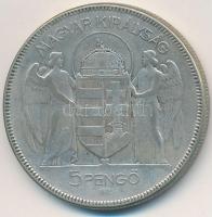1930. 5P Ag "Horthy-jobbra" T:3
Unger: 1507., Huszár: 2259., Adamo P8