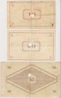 Pápa 1919. május 8. "Pápai csekk" 10K + 20K + 50K, összesen 101db, mind lyukasztással érvé...