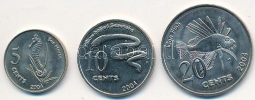 Kókusz (Keeling)- szigetek 2004. 5c + 10c + 20c T:1/1- Cocos (Keeling) Islands 2004. 5 Cents + 10 Cents + 20 Cents C:UNC/AU