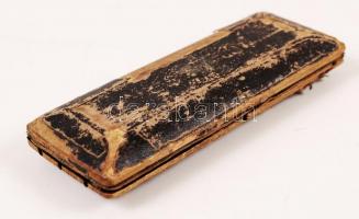 Régi körző készlet, hiánytalan, h:14 cm