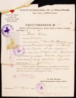 1920 Nemzetközi Vöröskereszt igazolás